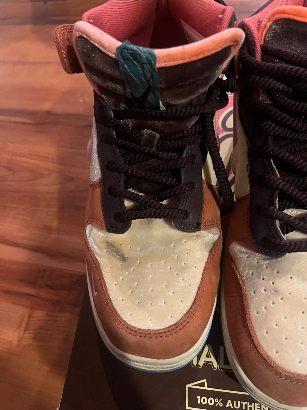 Nike Dunk Low Brown, Cream & Pink Low-Top Sneakers - Picture 4 of 5